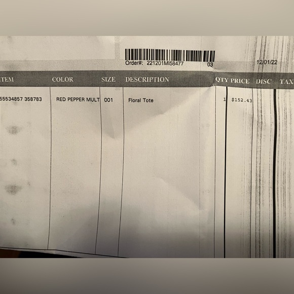 Talbots Large Red Pepper Multi Floral Zip Top Tote Bag in Red Blue Yellow White - Picture 7 of 13